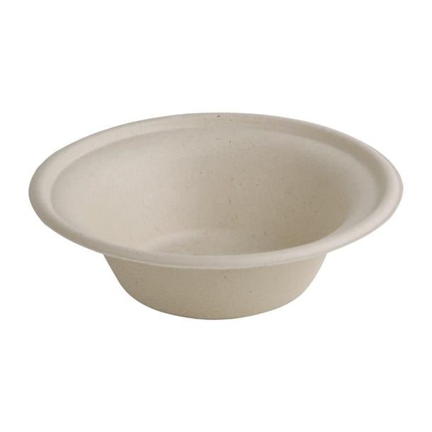 Fiesta Compostable Bagasse Round Bowls Natural Colour (50 Pack) p_fc543