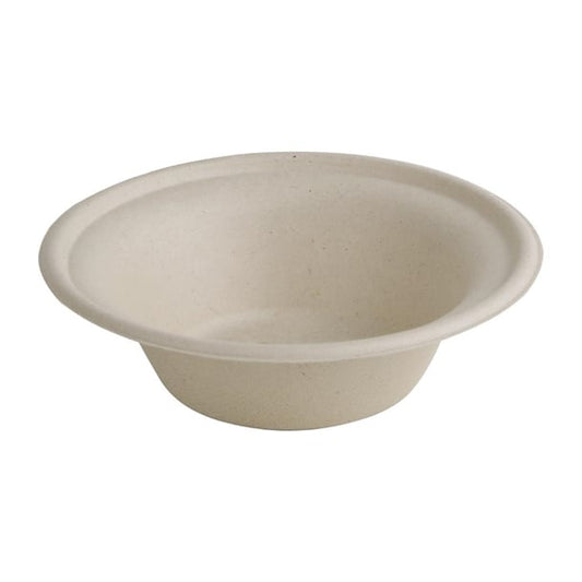 Fiesta Compostable Bagasse Round Bowls Natural Colour (50 Pack) p_fc543