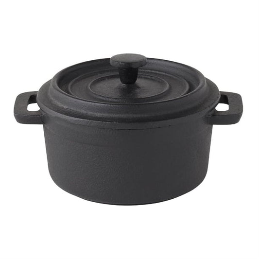 Utopia Pot Staub Round Black 100mm (6 Pack) fc832