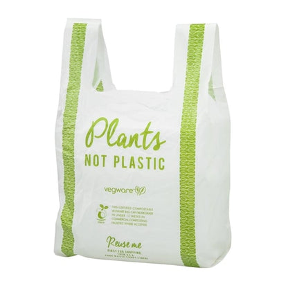 Vegware Compostable PLA Carrier Bags Medium (500 Pack) fc892