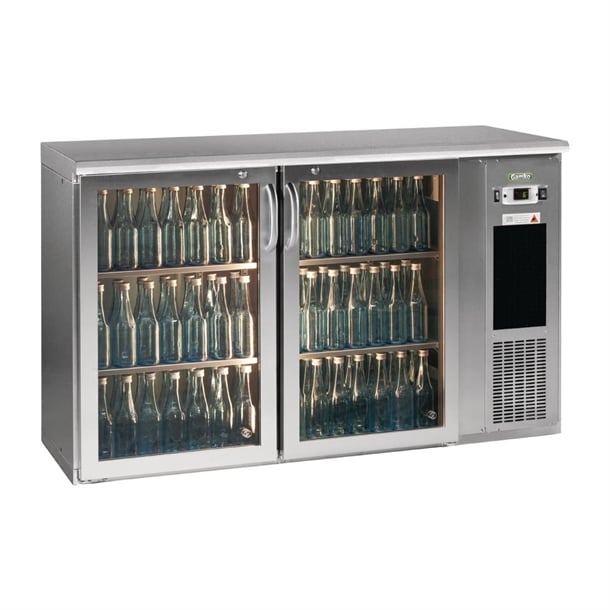 Gamko E3 Bottle Cooler 2 Hinged Glass Doors Stainless Steel 364Ltr fd023