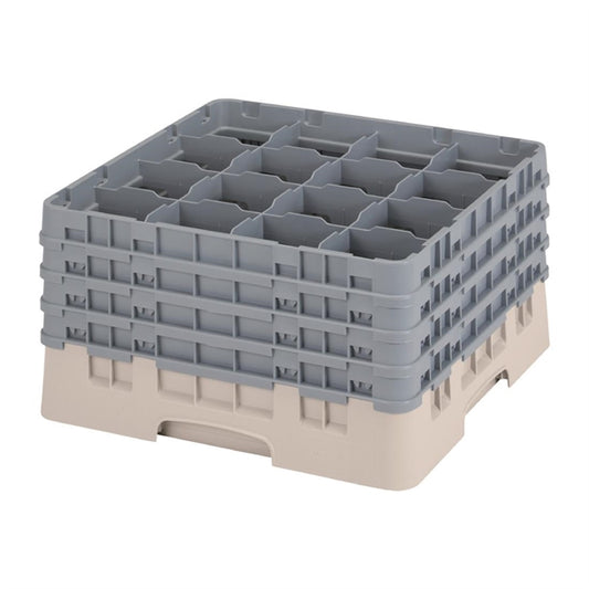 Cambro Camrack Beige 16 Compartments Max Glass Height 238mm fd066