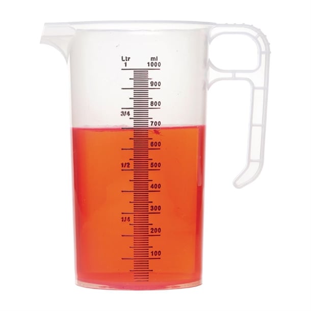 Pro-Measures Polypropylene Measuring Jug 1Ltr fd326