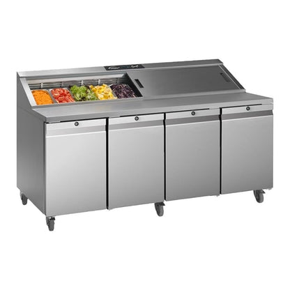 Williams Onyx 4 Door Refrigerated Prep Counter 835Ltr CPC4-SS fd368