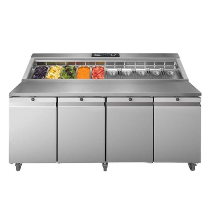 Williams Onyx 4 Door Refrigerated Prep Counter 835Ltr CPC4-SS fd368