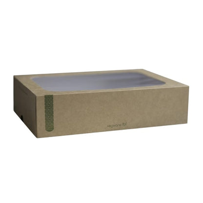 Vegware Compostable Sandwich Platters Box with Insert and Lid (50 Pack) fd386