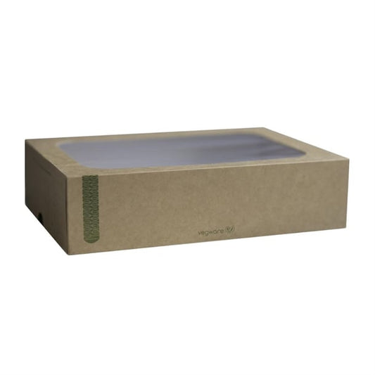 Vegware Compostable Sandwich Platters Box with Insert and Lid (50 Pack) fd386