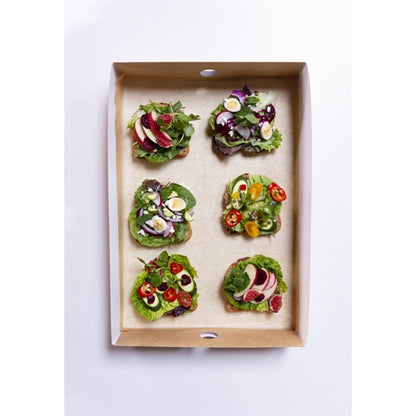 Vegware Compostable Sandwich Platters With Lid Large (25 Pack) fd387