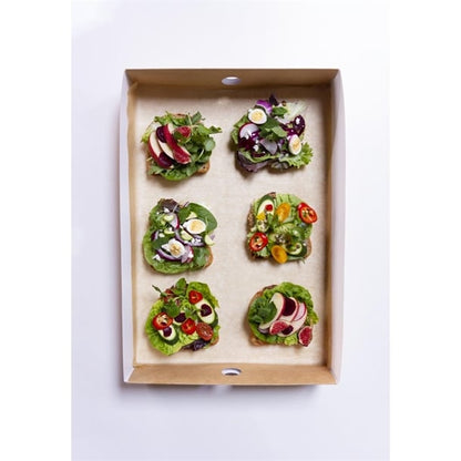 Vegware Compostable Sandwich Platters With Lid Large (25 Pack) fd387