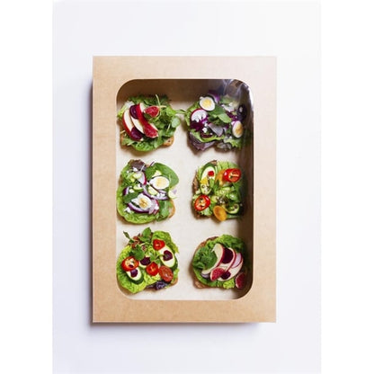 Vegware Compostable Sandwich Platters With Lid Large (25 Pack) fd387
