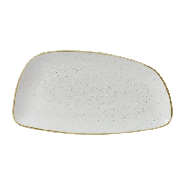 Churchill Stonecast Oval Plates Barley White 349x171mm (6 Pack) fd842