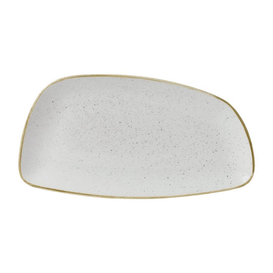 Churchill Stonecast Oval Plates Barley White 349x171mm (6 Pack) fd842