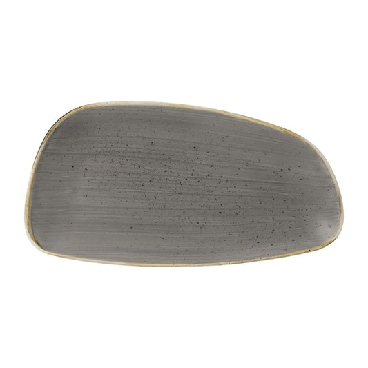 Churchill Stonecast Oval Plates Grey 300x146mm (12 Pack) fd843