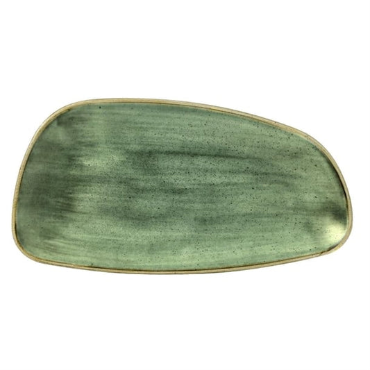 Churchill Stonecast Samphire Green Oval Chefs Plates 300mm (12 Pack) fd847