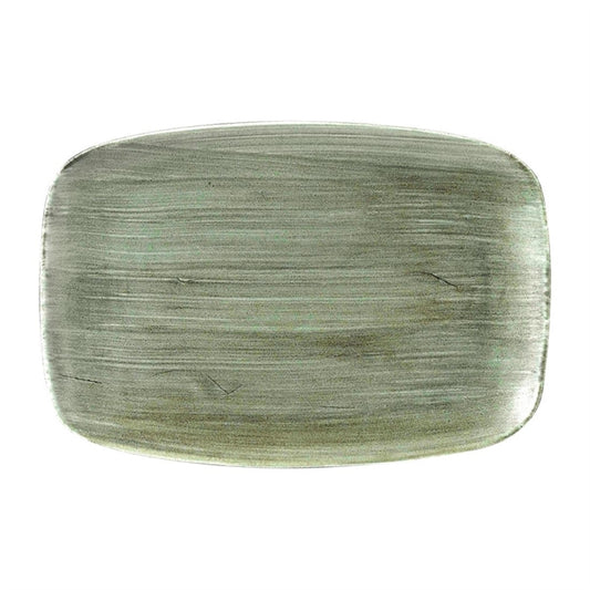 Churchill Stonecast Patina Oblong Plates Burnished Green 343x235mm (6 Pack) fd868