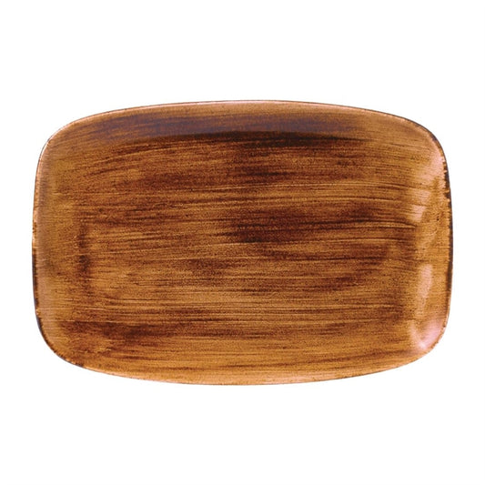 Churchill Stonecast Patina Oblong Plates Vintage Copper 343x235mm (6 Pack) fd874