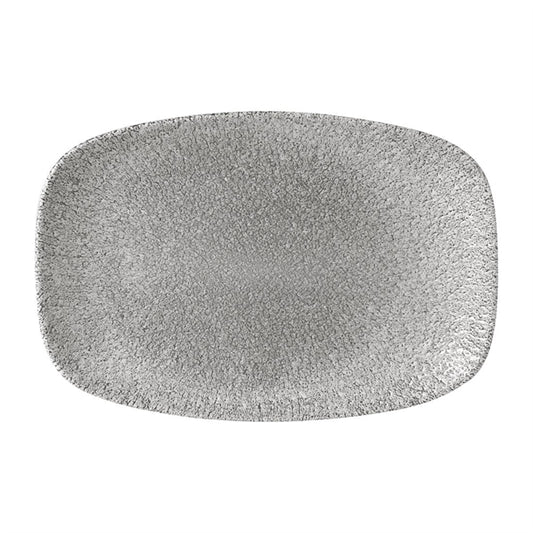 Churchill Raku Oblong Plates Jasper Grey 237x157mm (12 Pack) fd881