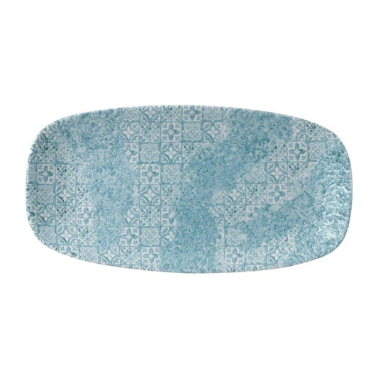 Churchill Med Tiles Oblong Plates Aquamarine 298x152mm (12 Pack) fd898
