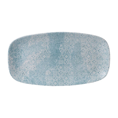 Churchill Med Tiles Oblong Plates Aquamarine 352x187mm (6 Pack) fd899