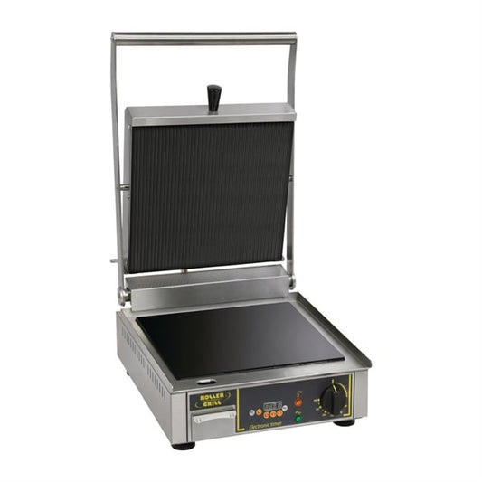 Roller Grill Premium VC L Single Ribbed Contact Grill fe145