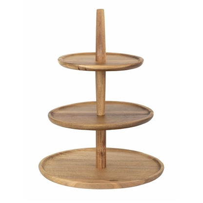 Olympia Acacia 3-Tier Stand 305(Ø) x 395(H)mm fe152
