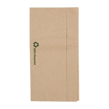 Fiesta Recyclable Recycled Lunch Napkin Kraft 32x30cm 1ply Dispenser Fold (6000 Pack) fe211