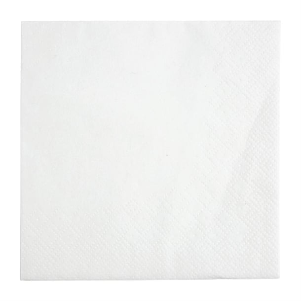 Fiesta Recyclable Cocktail Napkin White 24x24cm 2ply 1/4 Fold (4000 Pack) fe216
