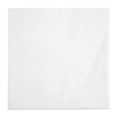 Fiesta Recyclable Cocktail Napkin White 24x24cm 2ply 1/4 Fold (4000 Pack) fe216