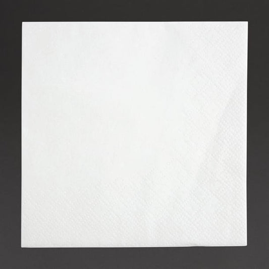 Fiesta Recyclable Cocktail Napkin White 24x24cm 2ply 1/4 Fold (4000 Pack) fe216