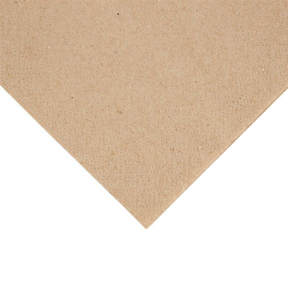 Fiesta Recyclable Recycled Cocktail Napkin Kraft 24x24cm 2ply 1/4 Fold (4000 Pack) fe217