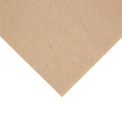 Fiesta Recyclable Recycled Cocktail Napkin Kraft 24x24cm 2ply 1/4 Fold (4000 Pack) fe217