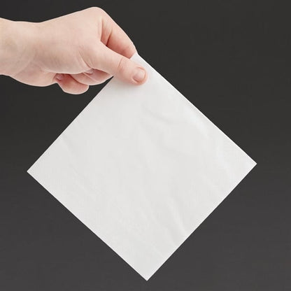 Fiesta Recyclable Lunch Napkin White 33x33cm 2ply 1/4 Fold (2000 Pack) fe219