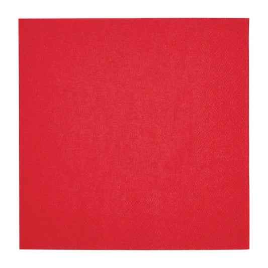 Fiesta Recyclable Lunch Napkin Red 33x33cm 2ply 1/4 Fold (2000 Pack) fe222