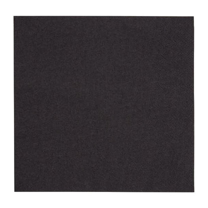 Fiesta Recyclable Lunch Napkin Black 33x33cm 2ply 1/4 Fold (2000 Pack) fe225