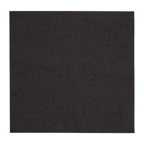 Fiesta Recyclable Lunch Napkin Black 33x33cm 2ply 1/4 Fold (2000 Pack) fe225