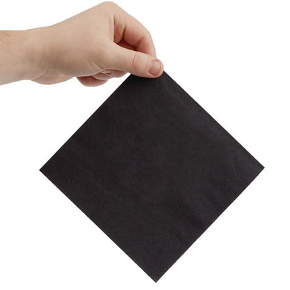 Fiesta Recyclable Lunch Napkin Black 33x33cm 2ply 1/4 Fold (2000 Pack) fe225