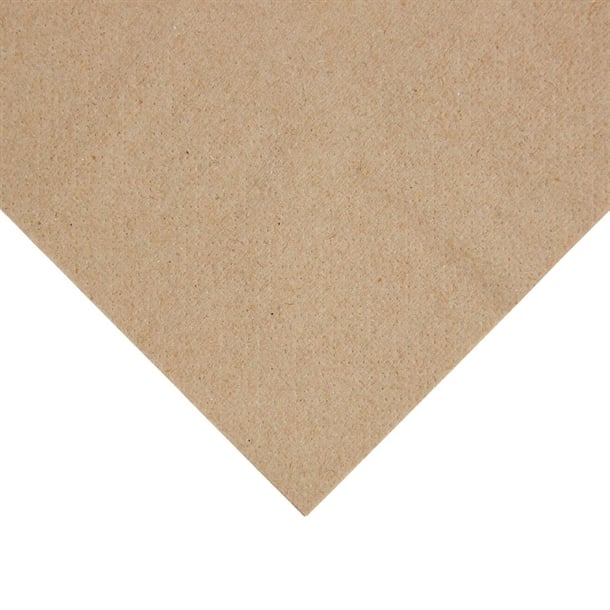 Fiesta Recyclable Recycled Lunch Napkin Kraft 33x33cm 2ply 1/4 Fold (2000 Pack) fe226