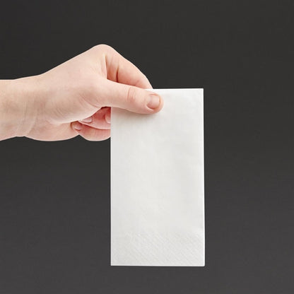 Fiesta Recyclable Lunch Napkin White 330x330mm 2ply 1/8 Fold (2000 Pack) fe227