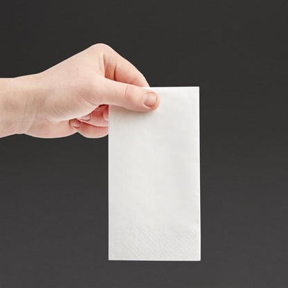 Fiesta Recyclable Lunch Napkin White 330x330mm 2ply 1/8 Fold (2000 Pack) fe227