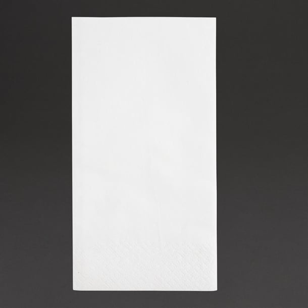 Fiesta Recyclable Lunch Napkin White 330x330mm 2ply 1/8 Fold (2000 Pack) fe227