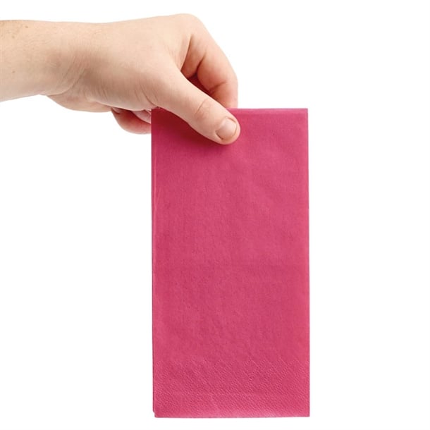 Fiesta Recyclable Lunch Napkin Pink 33x33cm 2ply 1/8 Fold (2000 Pack) fe230