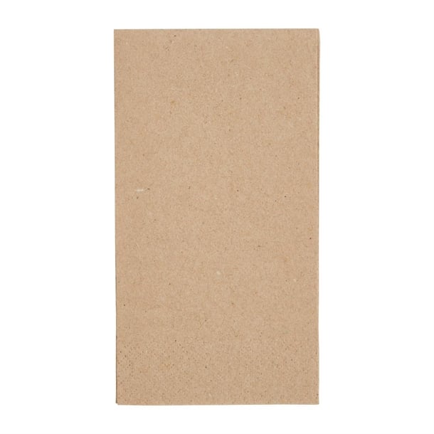 Fiesta Recyclable Recycled Lunch Napkin Kraft 33x33cm 2ply 1/8 Fold (2000 Pack) fe234