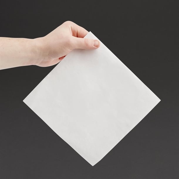 Fiesta Recyclable Dinner Napkin White 40x40cm 2ply 1/4 Fold (2000 Pack) fe235
