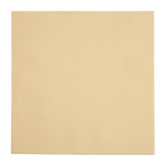 Fiesta Recyclable Dinner Napkin Cream 40x40cm 2ply 1/4 Fold (2000 Pack) fe236