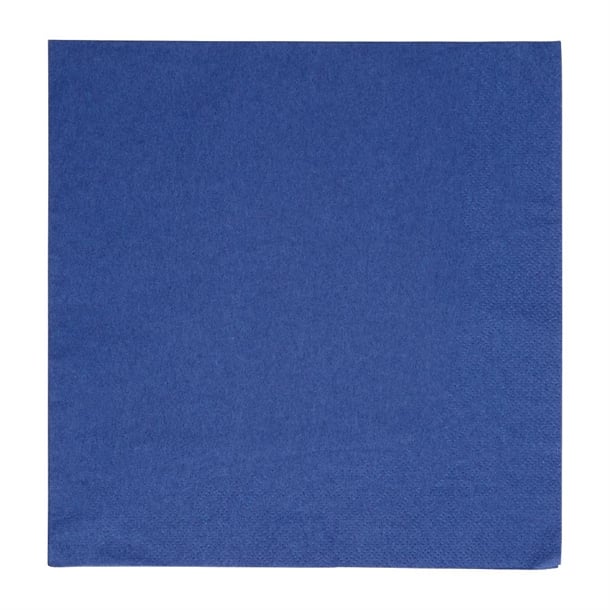 Fiesta Recyclable Dinner Napkin Dark Blue 40x40cm 2ply 1/4 Fold (2000 Pack) fe240