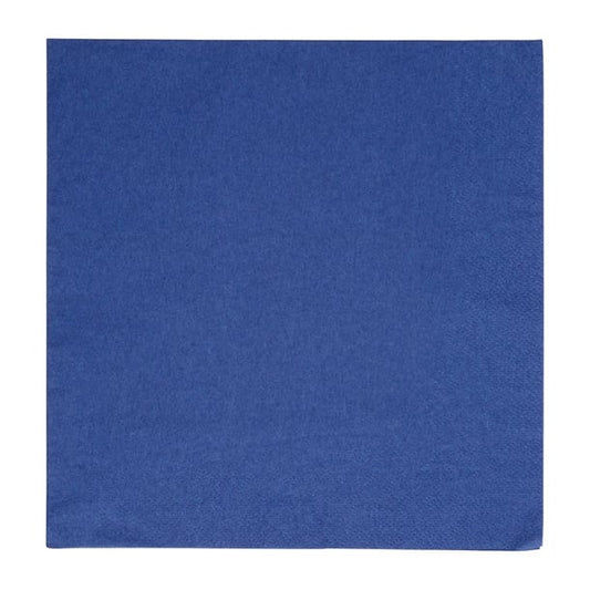 Fiesta Recyclable Dinner Napkin Dark Blue 40x40cm 2ply 1/4 Fold (2000 Pack) fe240