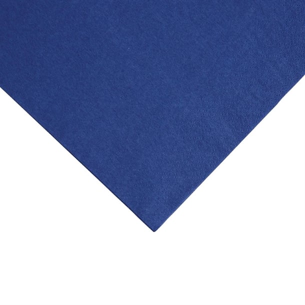 Fiesta Recyclable Dinner Napkin Dark Blue 40x40cm 2ply 1/4 Fold (2000 Pack) fe240