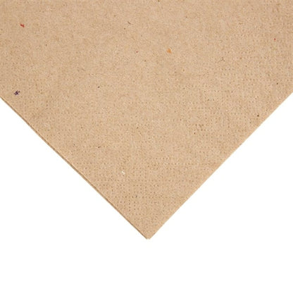 Fiesta Recyclable Recycled Dinner Napkin Kraft 40x40cm 2ply 1/4 Fold (2000 Pack) fe242
