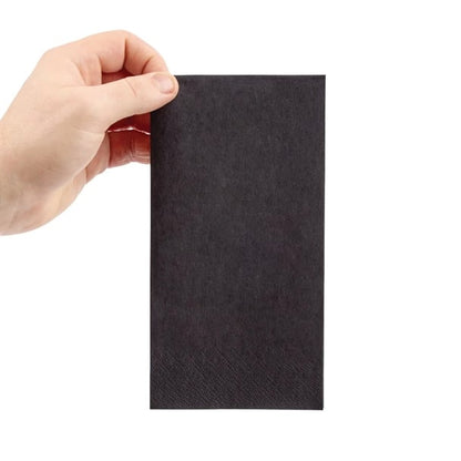 Fiesta Recyclable Dinner Napkin Black 40x40cm 2ply 1/8 Fold (2000 Pack) fe249