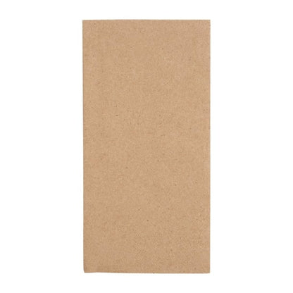 Fiesta Recyclable Recycled Dinner Napkin Kraft 40x40cm 2ply 1/8 Fold (2000 Pack) fe250